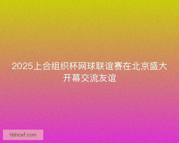 2025上合组织杯网球联谊赛在北京盛大开幕交流友谊